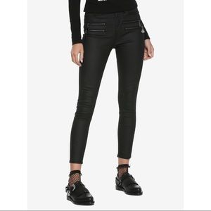 Blackcraft coated black skinny jeans